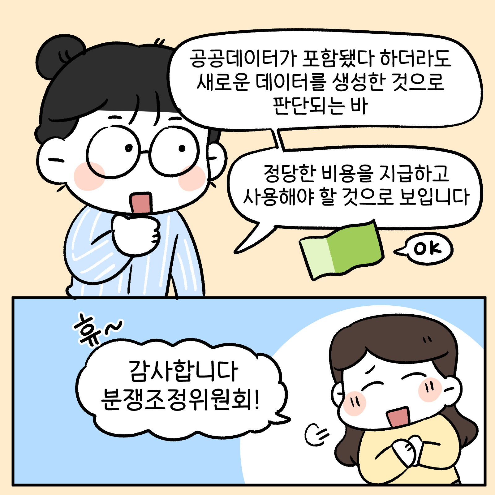 공공데이터가 포함됐다 하더라도 새로운 데이터를 생성한것으로 판단되는바 정당한 비용을 지급하고 사용해야할 것으로 보입니다. 감사합니다. 분쟁조정위원회